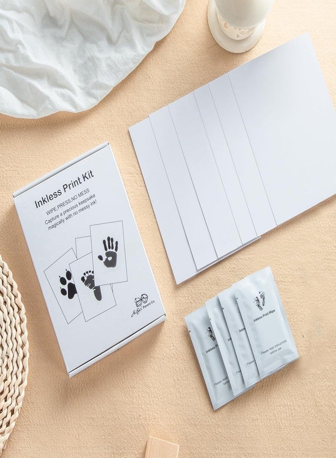 Sproutlets Premium Inkless Monthly Milestone Cards Kit - Elegant Baby Hand and Footprint Keepsake Set with 6 Luxurious A5 Sized Cards, 4 Inkless Towelette - Non Toxic and Safe (Black) - Image 5